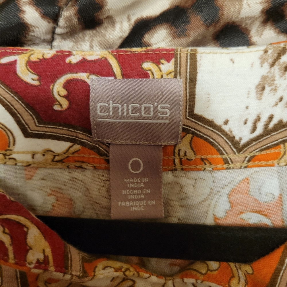Chicos Art To Wear Artsy Multicolored Long Sleeve | Small - Picture 5 of 6